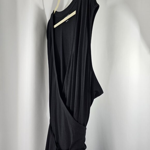 Universal Standard Black Tiered Ruffle Sleeveless Jersey Wrap Dress Size 6X NWT - Picture 6 of 12